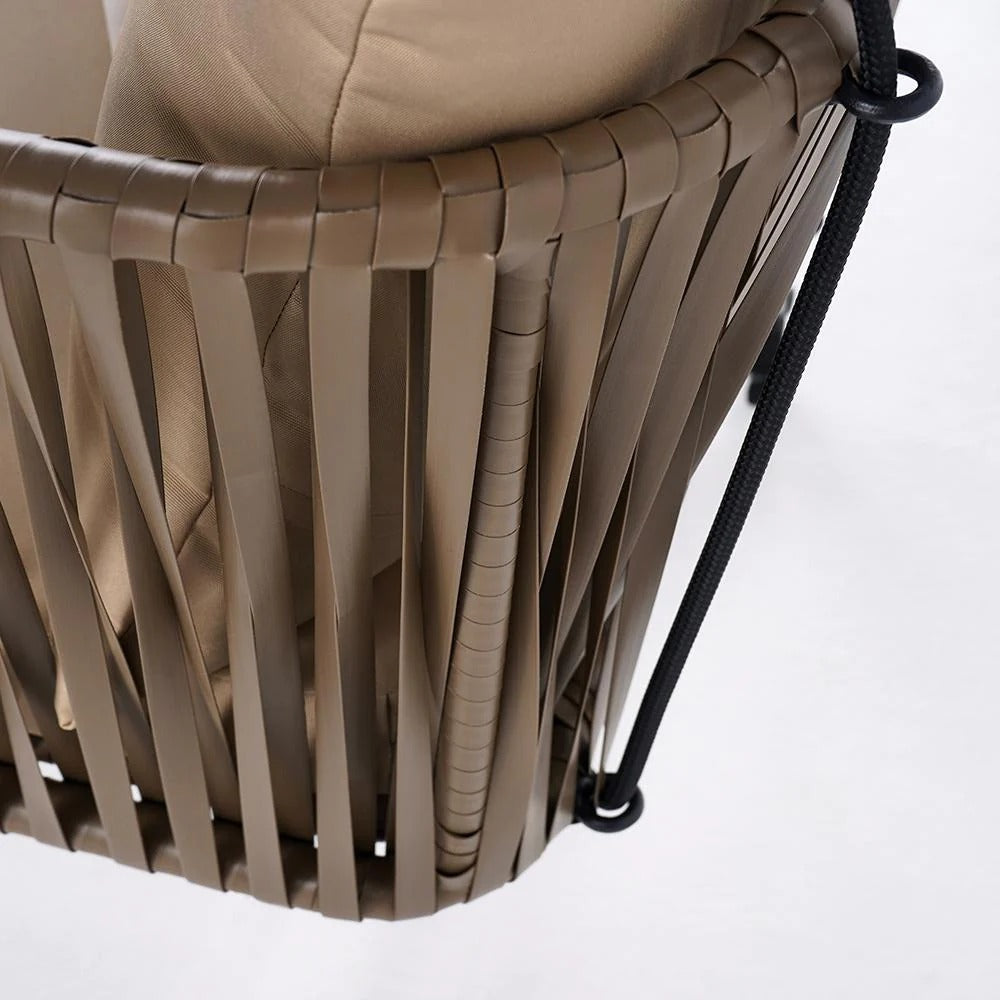 Tofull Single Seater Hanging Swing Without Stand For Balcony , Garden Swing (Brown)