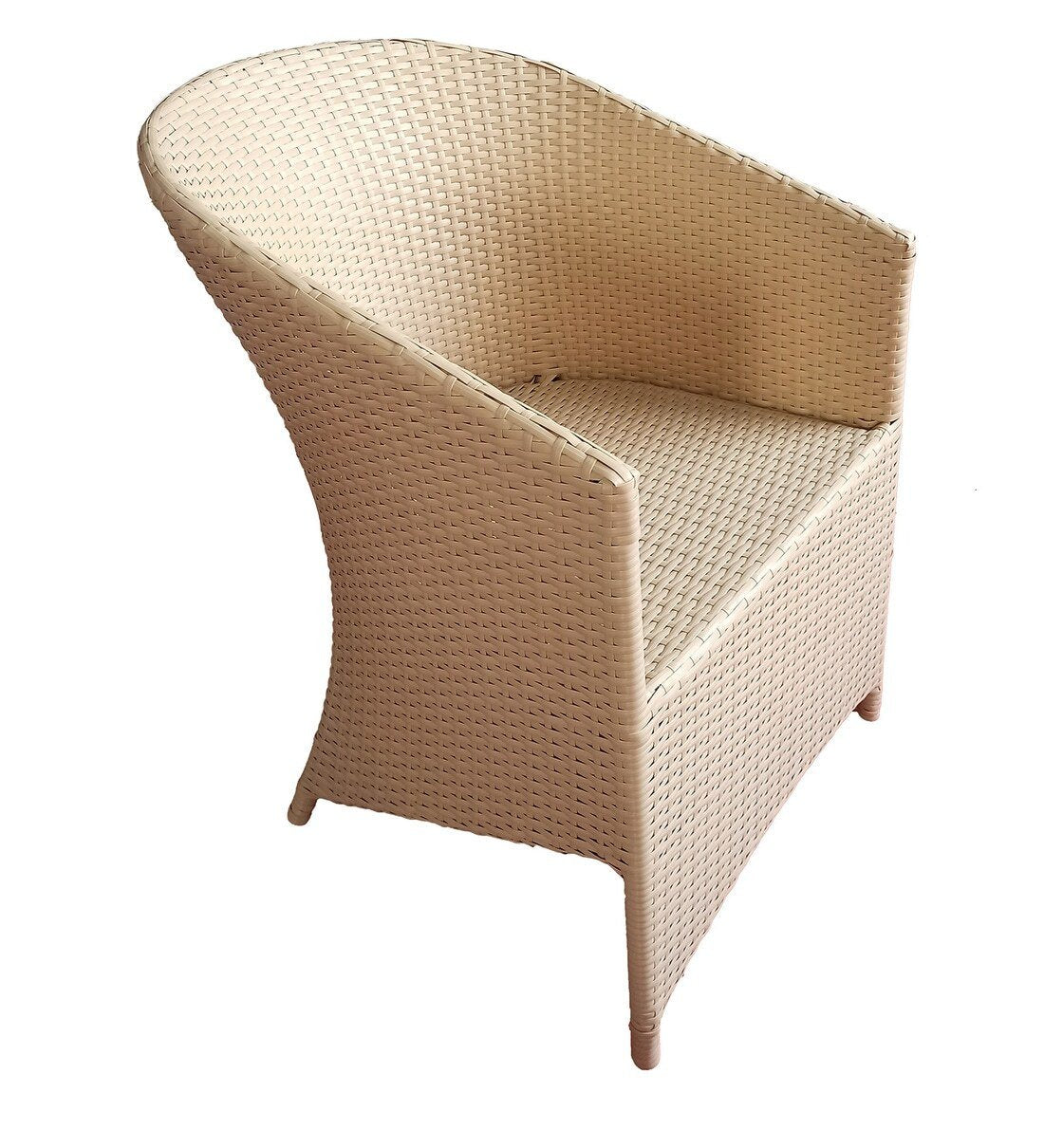 Vava Outdoor Patio Seating Set 4 Chairs and 1 Table Set (Cream)