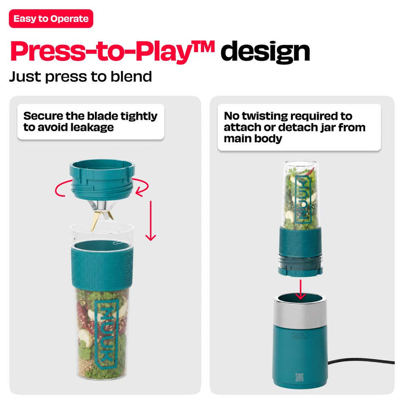 KRUSH | Compact Mixer Grinder with Go Jar