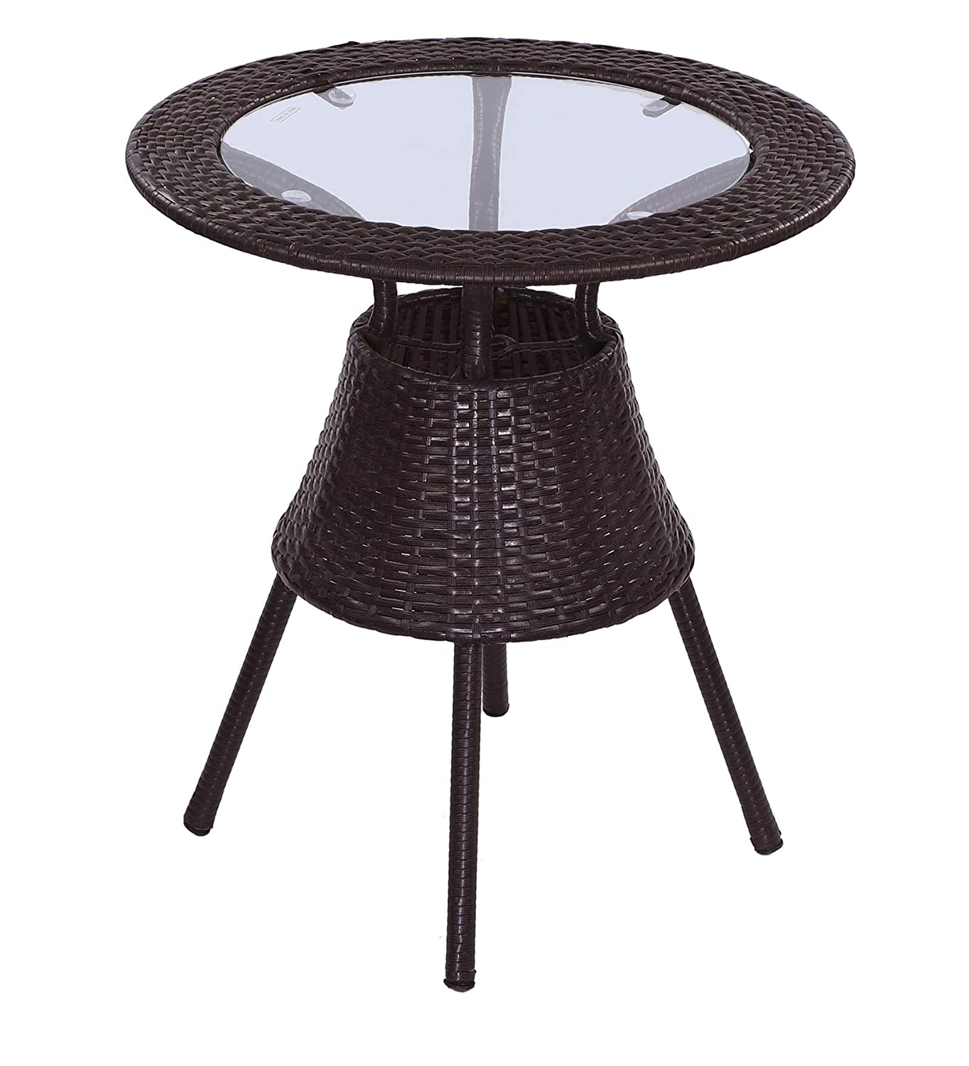 Gem Outdoor Patio Seating Set 2 Chairs and 1 Table Set (Brown)
