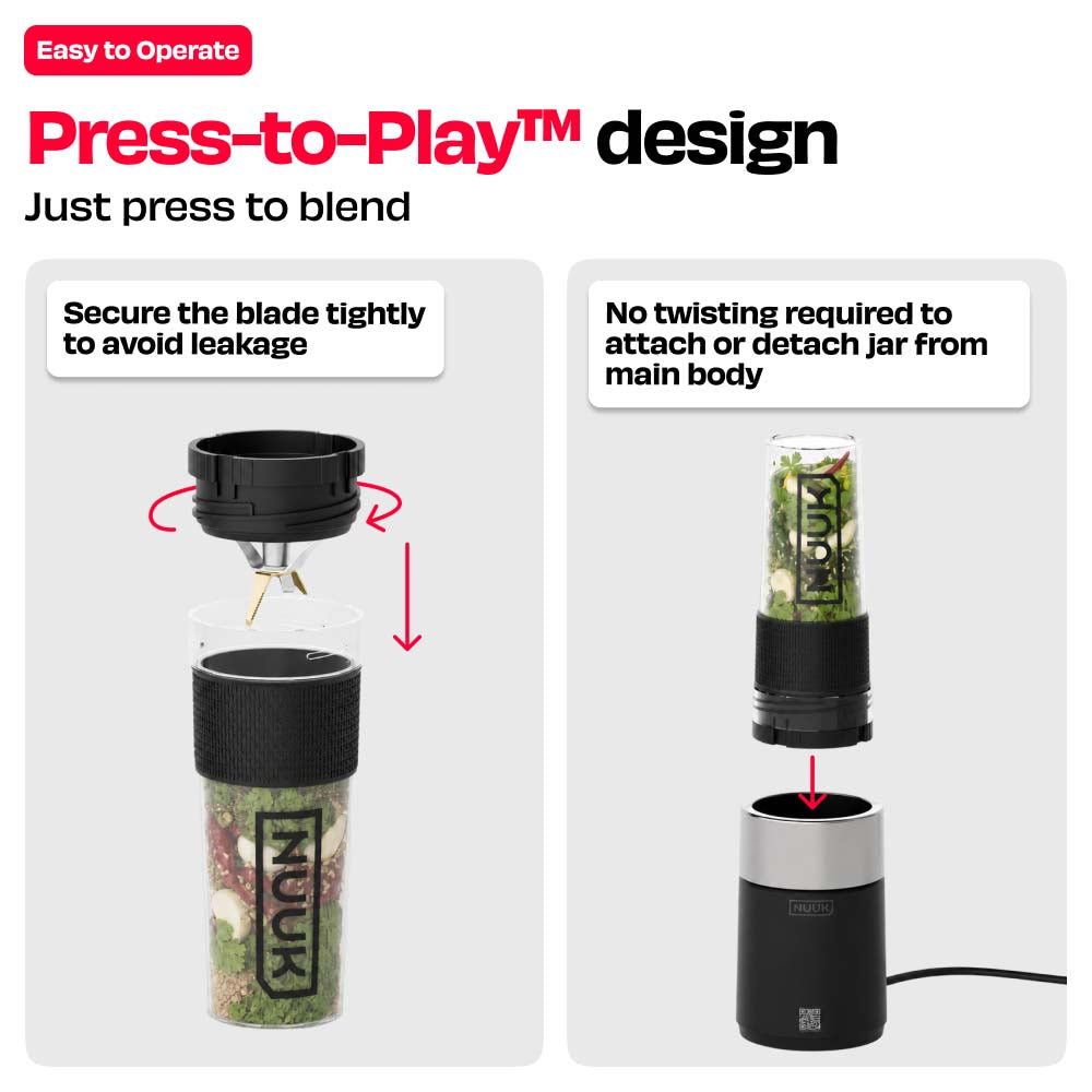 KRUSH | Compact Mixer Grinder with Go Jar