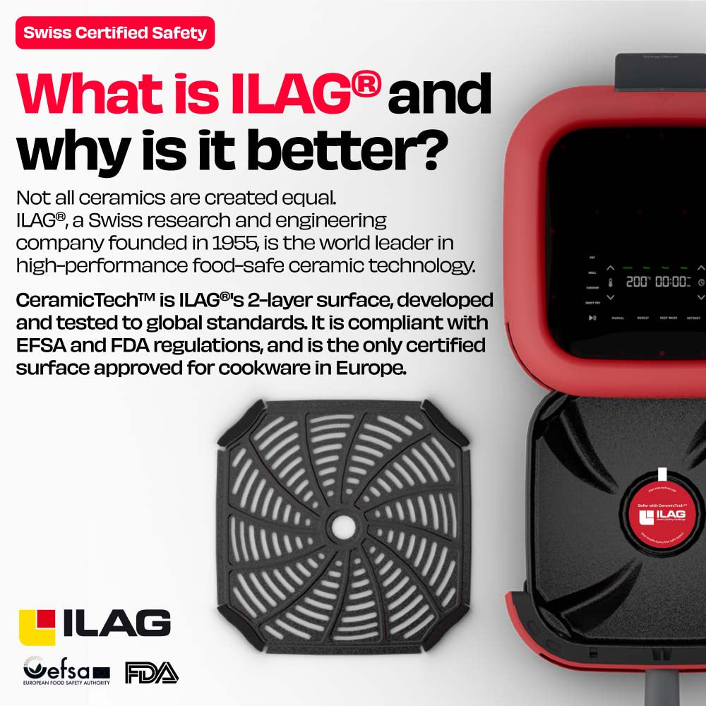 World's 1st 100% Toxin-Free ILAG® Certified CeramicTech™ Air Fryer with XL Basket | BRĪSK
