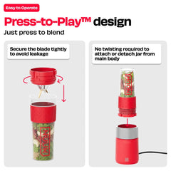 KRUSH | Compact Mixer Grinder with Go Jar