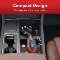 AGARO Digital Tyre Pressure Gauge, 0–150 PSI, 4 Units, Backlit LCD, Non-Slip Grip & LED Nozzle, Portable Tyre Pressure C