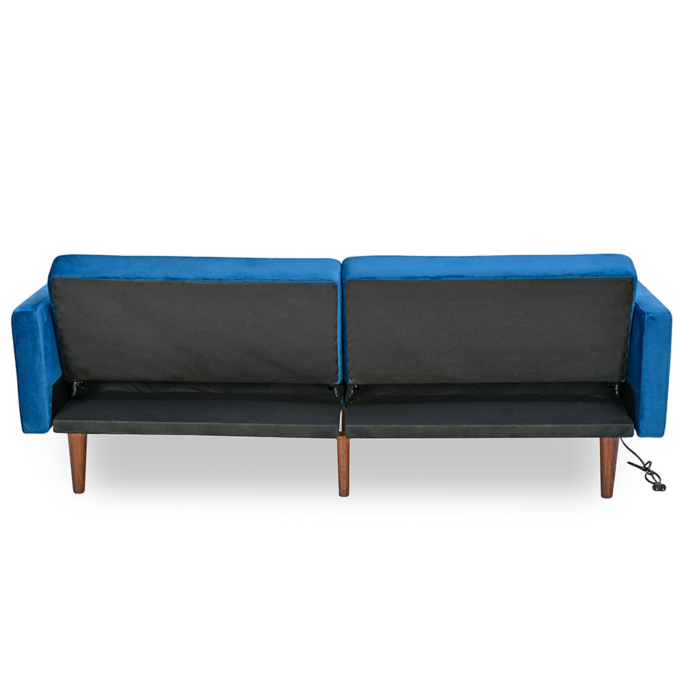 Nilkamal Denzel Futon Sofa Cum Bed (Blue)