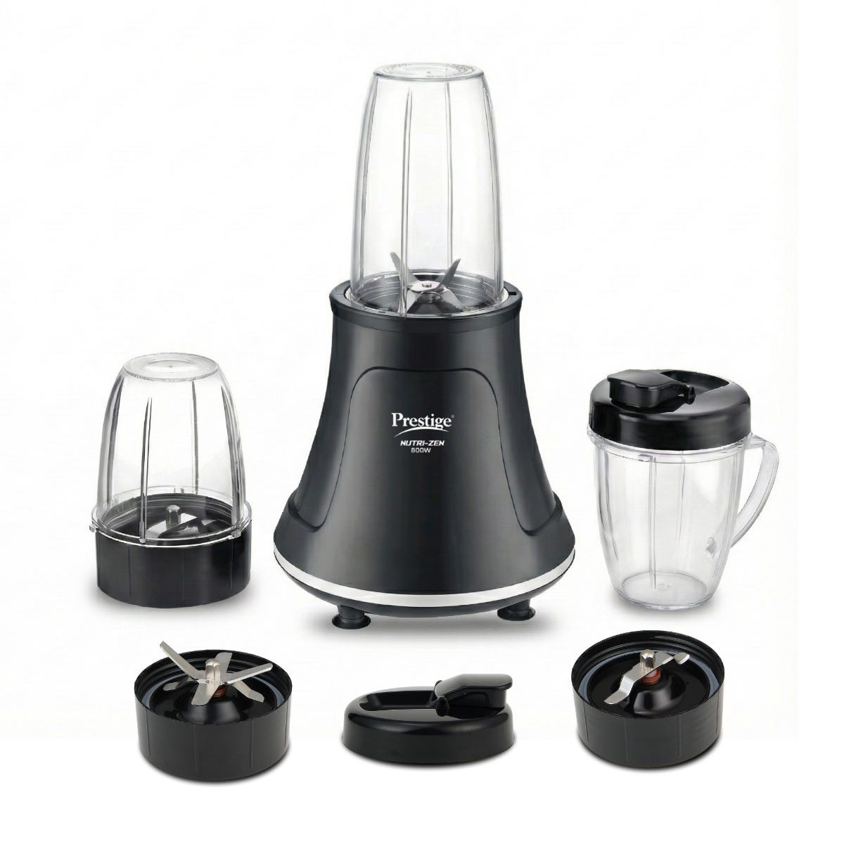 Prestige Digi-OTG 28L Oven Toaster Grill, Digital Display, Convection/Air Fryer, Rotisserie + Prestige Nutri-Zen Mixer Grinder, 3 Polycarbonate Jars (Big 1000ml, Sipper with Handle 700ml, Small 700ml)