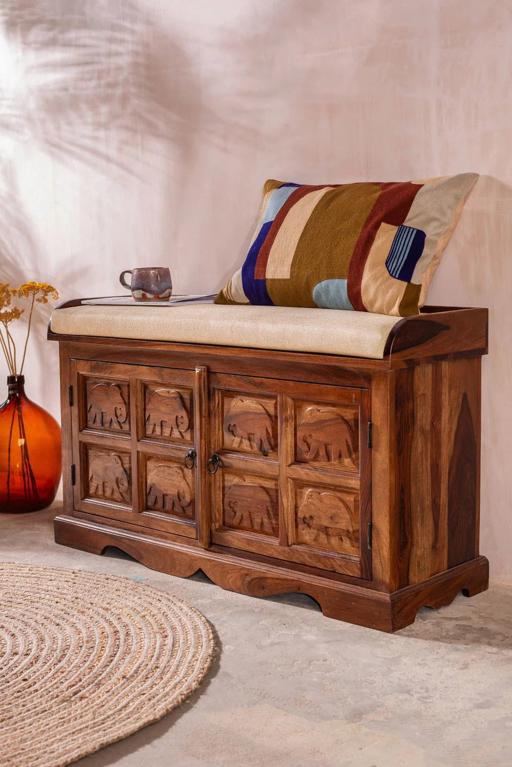 Sierra Hathi Storage Trunk with Cupboard