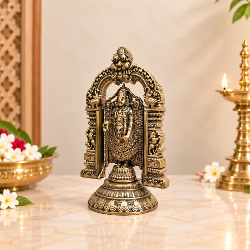 Brass Tirupati Balaji/Venkateshwar lightweight Idol