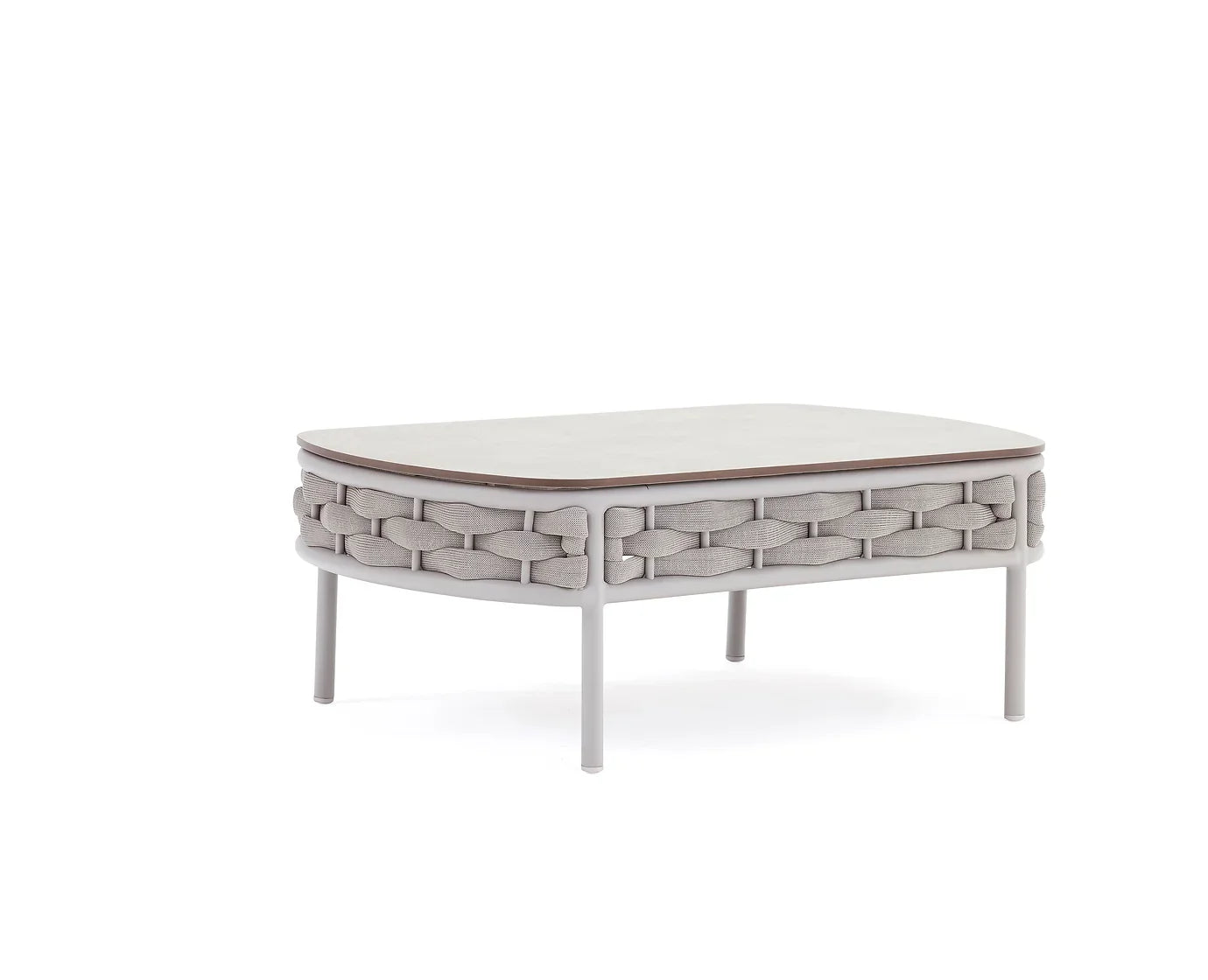 Nivio Outdoor Garden Balcony Sofa Set 2 Seater, 2 Single seater and 1 Center Table Set, Braid & Rope(White + Cream)