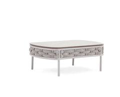 Nivio Outdoor Garden Balcony Sofa Set 2 Seater, 2 Single seater and 1 Center Table Set, Braid & Rope(White + Cream)