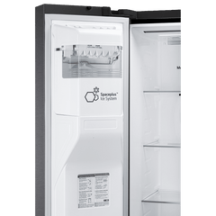LG 630 Litres 3 Star Frost Free Side by Side Door Smart Wifi Enabled Refrigerator with Multi Air Flow (GL-L257CMC3, Matt Black)