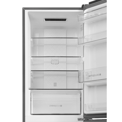 Haier 237 Litres 2 Star Frost Free Double Door Bottom Mount Convertible Refrigerator with Turbo Icing (HRB-2872IBMS-P, Moon Silver)