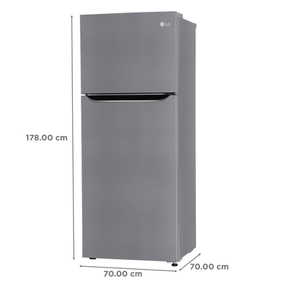 LG 446 Litres 1 Star Frost Free Double Door Convertible Refrigerator with Door Cooling Plus Technology (GL-T502CPZR, Shiny Steel)