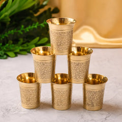 Brass Handcrafted Glass Pair (3.7 Inch)