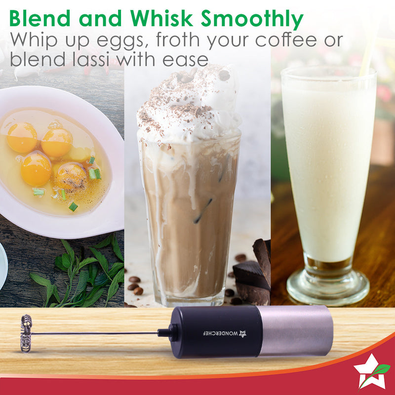 Wonderchef French Press Coffee Maker 350 ml with Milk Frother | Heat Resistant Borosilicate Glass Carafe | 18/8 Stainles