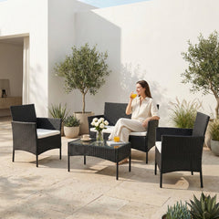 Aaru Outdoor Sofa Set 2 Seater , 2 Single seater and 1 Center Table Set