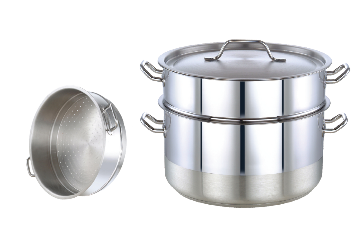 Pradeep Stainless Steel Cook Pot with Steamer / Strainer Insert – NSF