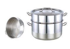 Pradeep Stainless Steel Cook Pot with Steamer / Strainer Insert – NSF