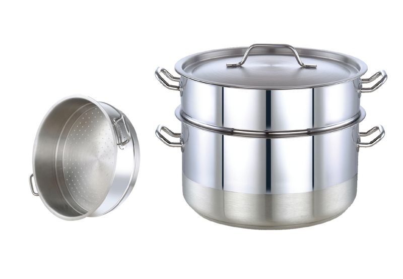 Pradeep Stainless Steel Cook Pot with Steamer / Strainer Insert – NSF