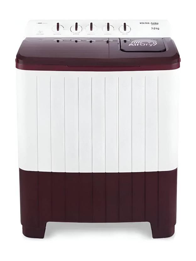 Voltas Beko 7 kg Semi Automatic Top Load Washing Machine Maroon, White (WTT70DLIM/BRSSWH5POD)