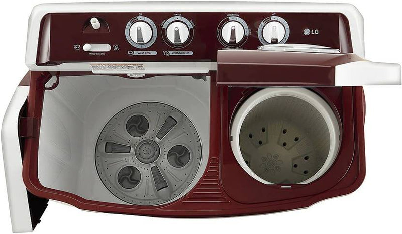 LG 7 kg Semi Automatic Top Load Washing Machine Maroon, White (P7010RRAZ)-3