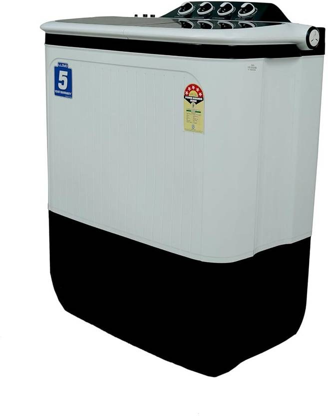 Lloyd 7 kg Semi Automatic Top Load Washing Machine Black, White (GLWS705EADDG)-2