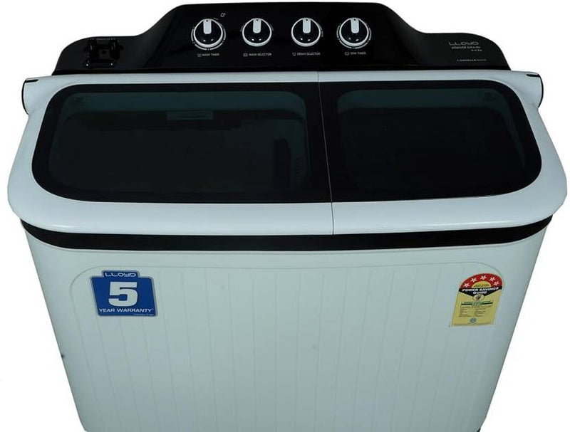 Lloyd 7 kg Semi Automatic Top Load Washing Machine Black, White (GLWS705EADDG)-4