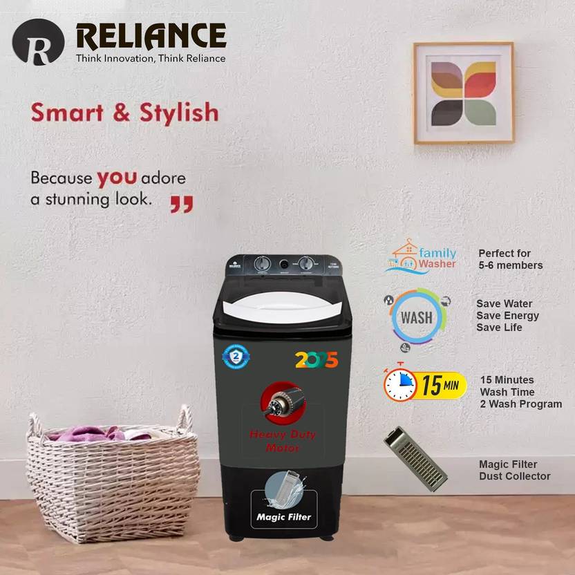 Reliance 7.5 kg Washer only Black (Wahser Only RGT750WG)-4