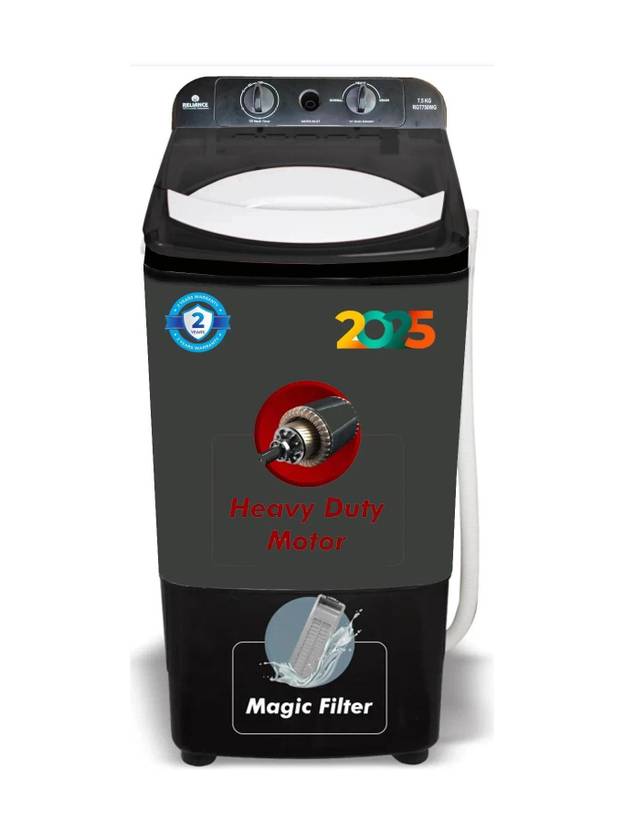 Reliance 7.5 kg Washer only Black (Wahser Only RGT750WG)-1