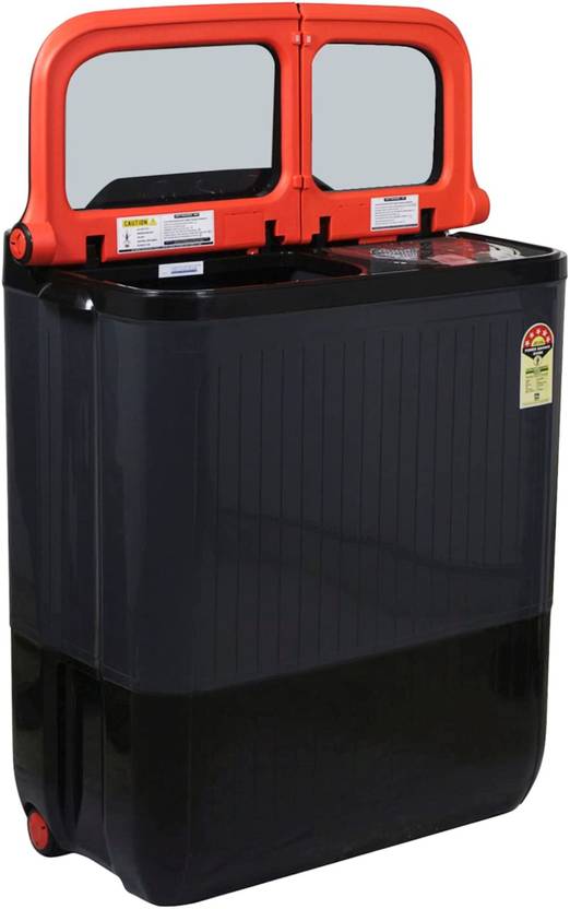 Lloyd 7.5 kg Semi Automatic Top Load Washing Machine Black, Red (GLWMS75ARGEL)-3