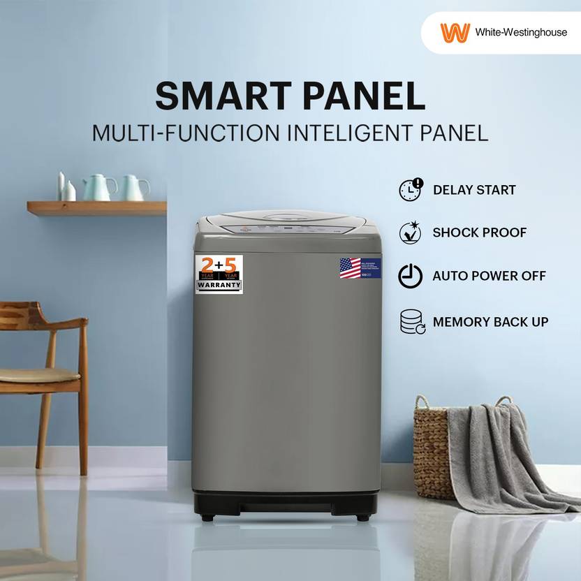 White Westinghouse (Trademark by Electrolux) 7.5 kg Fully Automatic Top Load Washing Machine Grey (HDT7500)-2