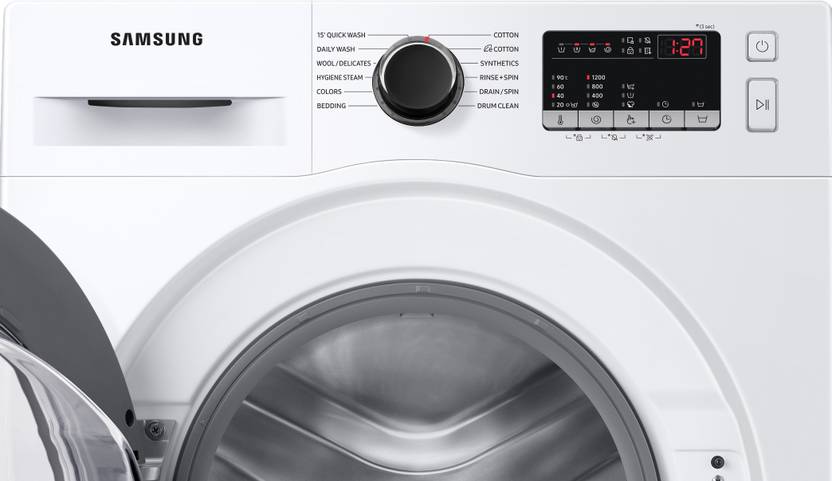 Samsung 7 kg with Steam Fully Automatic Front Load Washing Machine Black, White (WW70T4020CE1TL)-3