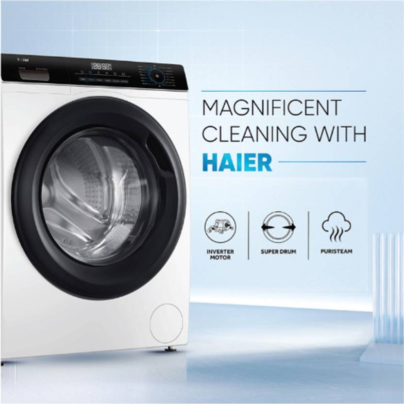 Haier 7 kg Fully Automatic Front Load Washing Machine with In-built Heater White (HW70-IM12929S6)-2