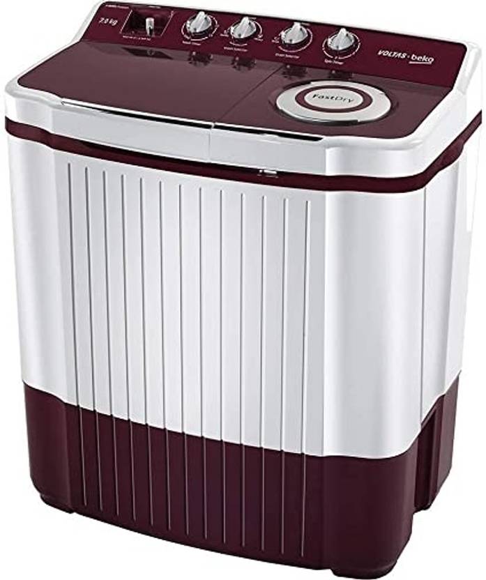 Voltas Beko by A Tata Product 7 kg Semi Automatic Top Load Washing Machine Maroon (WTT70ALIM)-4