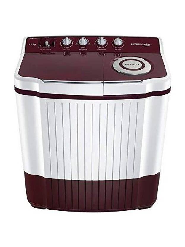 Voltas Beko by A Tata Product 7 kg Semi Automatic Top Load Washing Machine Maroon (WTT70ALIM)-1