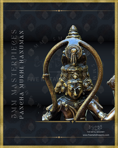 Pancha Mukhi Hanuman Panchaloha Bronze Icon - 12"-  Masterpieces Collection