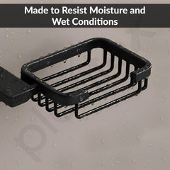 Plantex Space Aluminum Soap Holder for Bathroom/Wall Mounted Soap Stand/Bathroom Soap Holder/Bathroom Accessories (Black)-5