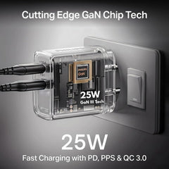 Philips DLP4321NB/94 Gen III Tech 25W Fast Charging Wall Charger (Slate Black)