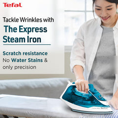 Tefal Express Steam Iron | No.1 Ironing Brand in Europe | 2400W | X-Glide Ceramic Soleplate | 210g/min Boost | 40g/min Steam | Wrinkle Remover | 2-Year Warranty