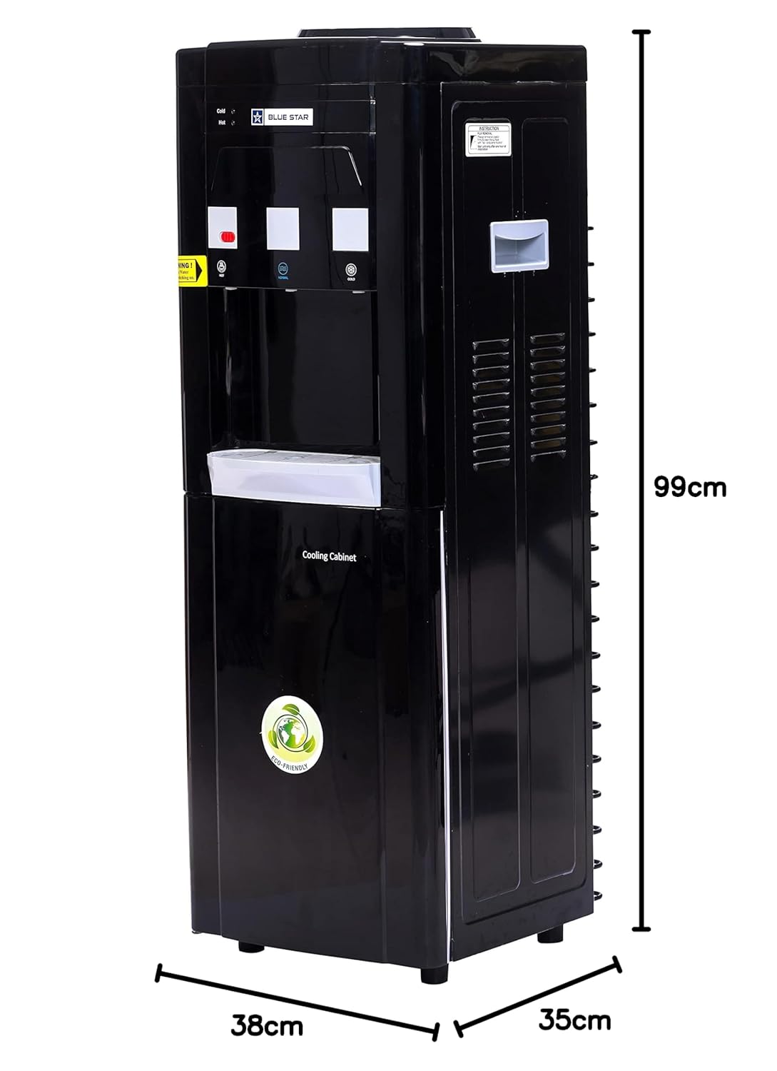 Blue Star Water Dispenser with Refrigerator - Black Color,14 Litre