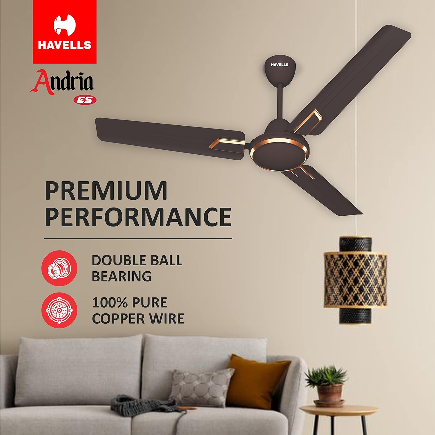 Havells 1200 mm FAN ANDRIA ES ESPRESSO BROWN