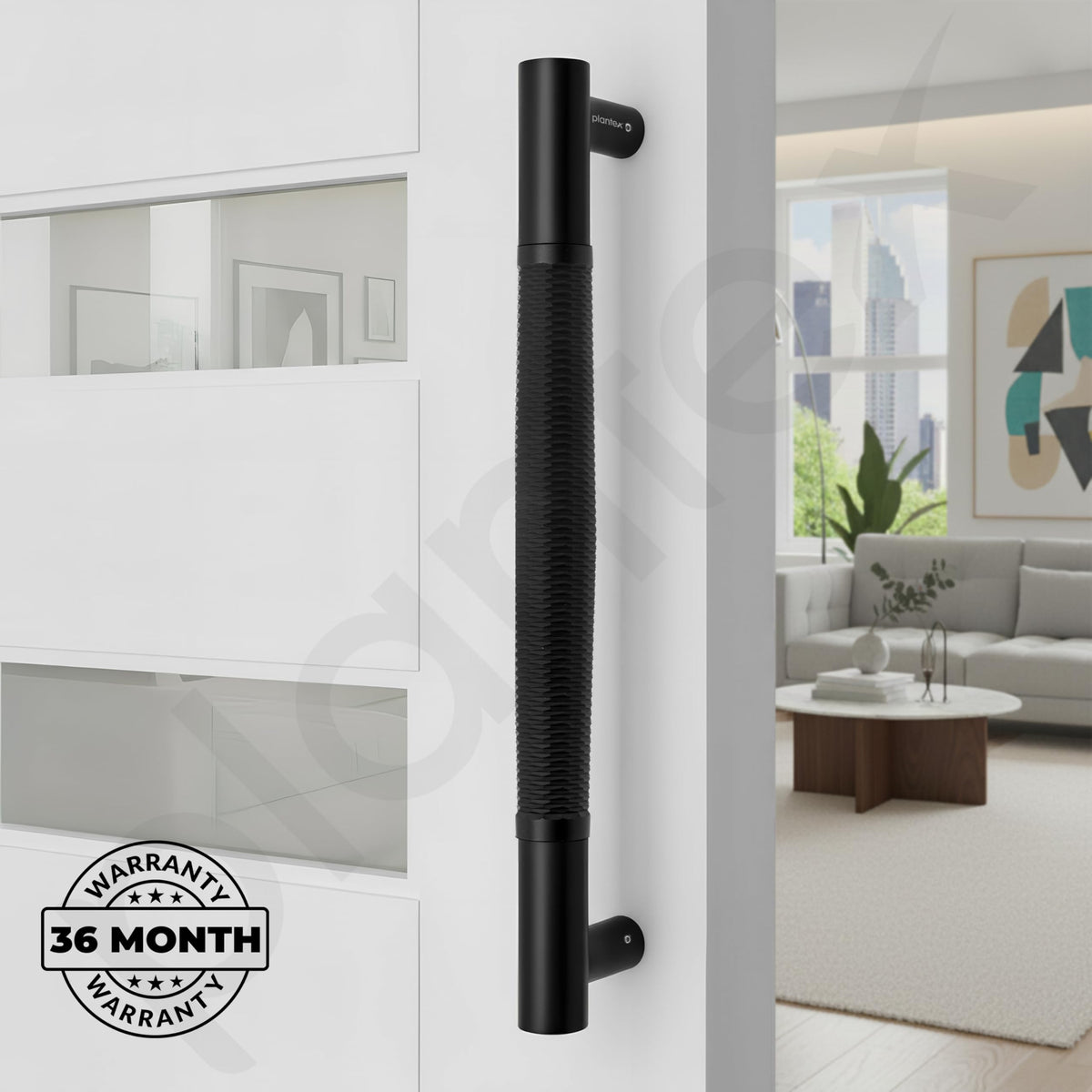 Plantex Main Door Handle/Stainless Steel & Aluminium Door Handle/450mm Pull-Push Handle for Home/Office/Hotel - Pack of 1 (DTMD-411, Black)-6