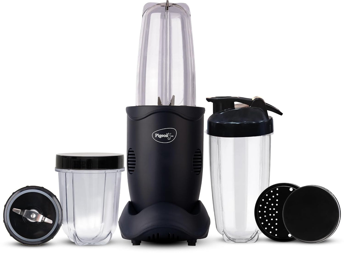 Pigeon by Stovekraft Nutri Master | Mixer Grinder Juicer Blender Smoothie Maker All-in-1 Machine | 400 Watt | 3 Jars |1Y
