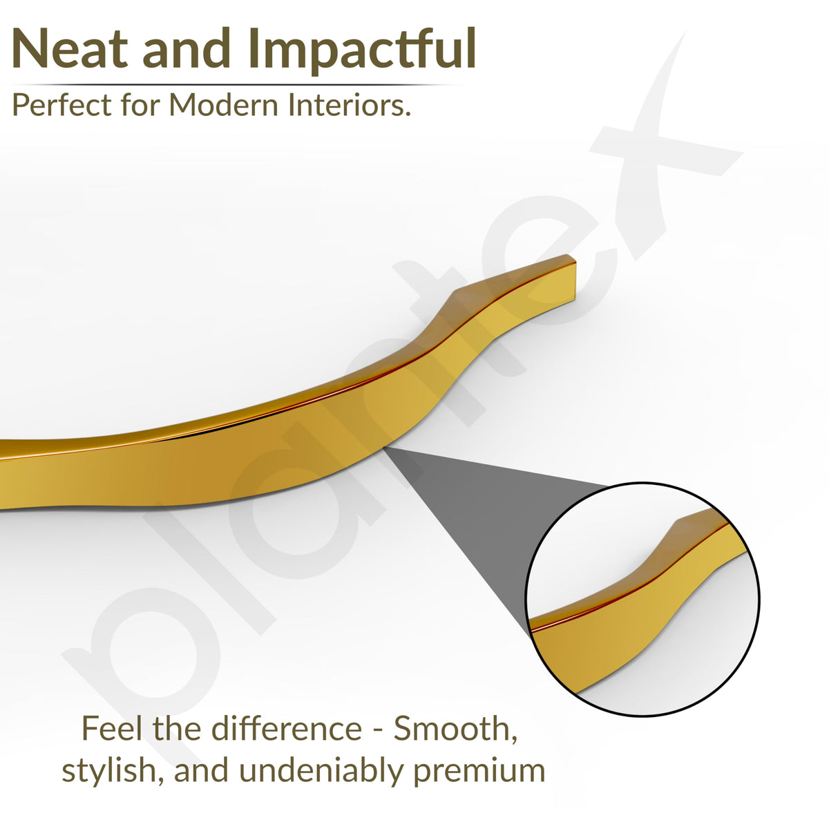 Plantex Cabinet Handle/224mm Handle for Wardrobe/Kitchen Handle/Pull-Push Handle for Home/Office - Pack of 2 (Gold) (Model APS-PH-102)-4