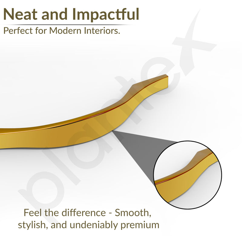 Plantex Cabinet Handle/224mm Handle for Wardrobe/Kitchen Handle/Pull-Push Handle for Home/Office - Pack of 2 (Gold) (Model APS-PH-102)-4