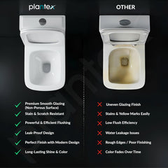 Plantex Commode for Toilet/One Piece Western Toilet with Rim Wash-Down Flush/Ceramic One Piece Commode with Soft Closing Toilet Seat - S Trap - (Lunar, White)-6