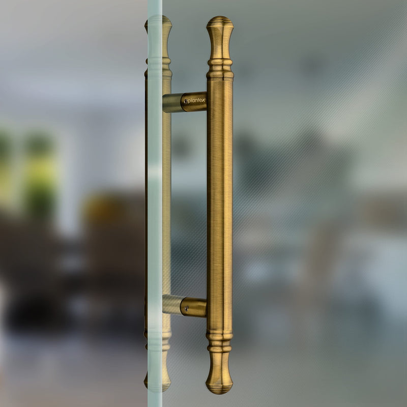 Plantex 14 inch Main Door Handle/Heavy Duty Door Handles for Main Door/Pull-Push Handle for Glass & Wooden Doors - Pack of 1 (Brass Antique) - 3 Years Warranty-4