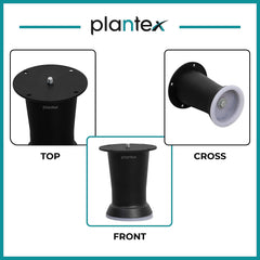 Plantex Round 4 inch Sofa Legs for Bed Furniture/Sofa Legs for Furniture Fitting/Table Legs/Sofa Leg Set of 2 pcs (Black)-5