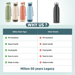 Steel Vigor Insulated Water Bottle (Milton)