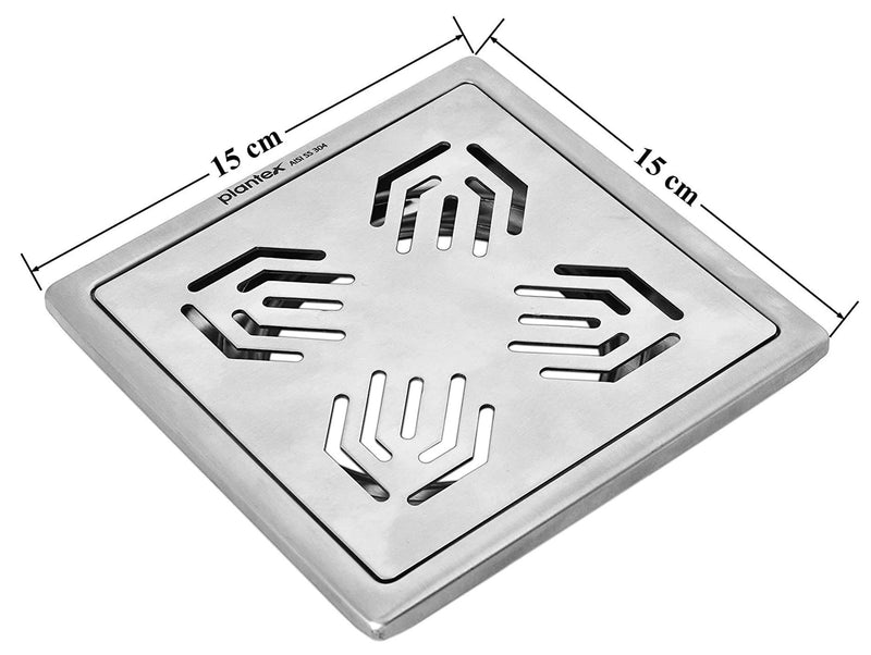 Plantex 304 Grade Stainless Steel Drain Cover/Drainage Cover/Drain Cover for Bathroom/Jali for Bathroom and Balcony- (6x6 inches)-3